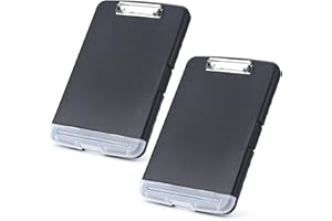 ZCZN Portablocco A4 Con Scomparto, 36,5 x 25 CM, in Plastica, Portatile Clipboard per Scrittura, Adatto per Fabbriche, Ospedali e Uffici, Un set di 2