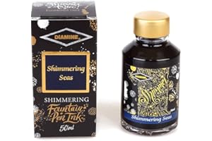 Diamine - Reluciente Tinta para estilográfia, Shimmering Seas 50ml