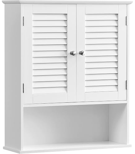 Wuun® Hochschrank 100cm Hängeschrank Badezimmerschrank Wohnwand (Perl-Matt-Grau) Küche, Haushalt & Wohnen