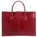 Chicca Tutto Moda Borsa cartella donna a mano e tracolla portadocumenti, Vera Pelle 100% Made in Italy