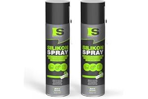 Spraytive 2 x 500ml Silikonspray - Schmiermittel & Gleitspray für Auto, Gummi, Kunststoff & Metall - Farblos, wasserabweisend, rückstandsfrei - von -50 °C bis +250 °C - Made in Germany