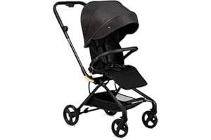 MoMi Kinderwagen ADELLE ab 6. Monat (bis 22 kg), klappbarer Buggy mit 360°-Sitz und 5-Punkt-Sicherheitsgurt, Einkaufskorb, mit Tragegriff zum Tragen nach dem Zusammenklappen