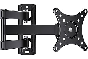 Perlegear Soporte TV Pared de 10-30 Pulgadas, Soporte TV de hasta 20kg, Soporte Monitor Pared Puede Inclinarse, Girarse, Extenderse y Rotarse, VESA 100x100mm/75x75mm/50x50mm, PGXSF1-E