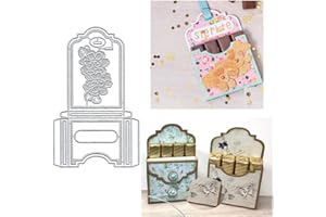 TINGZVEN Gift Box Metal Die Cuts, Gift Box Cutting Dies Cut Stencils Card Paper Craft DIY Template Metal Cutting Dies Album Embossing Paper Dies for Card Making Scrapbooking