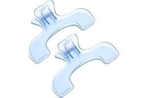 Larrel Set med 2 fasta bokklämmor, transparent blå, boktillbehör, bärbar sidhållare, multifunktionell och praktisk