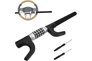 I LITTON Car Steering Wheel Lock Car Anti-Theft Device, heavy Duty Car Digit Combination Password Lock High-Security Anti-Theft Device Steering Wheel Lock for Car Vehicle SUV Truck Van