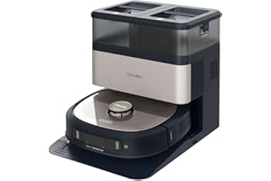 Cecotec Robot Aspirador y Friegasuelos con Estación Autovaciado, IA y Láser Conga Z100 X-Treme. Navegación Láser e Inteligencia Artificial, 20000Pa, Fregado Profesional, Mopa Bimaterial XXL