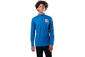 Ultra Game Męska koszulka z długim rękawem NBA Quarter Zip Poly Knit kolor zespołu