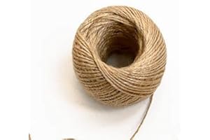 LUMOONY MoonyLI Bobine de Ficelle de Jute Mèche de Chanvre Ficelle de Jute Naturelle Ficelle Marron Corde de Jute 1 mm / 1,5 mm / 2 mm / 3 mm / 4 mm