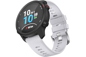 OVERSTEP Kompatibles Vivoactive 3-Armband, 20 mm, Weiches Silikon, Ersatzarmband für Venu Sq/Galaxy Active 2/Forerunner 245/645 Music/Vivomove HR