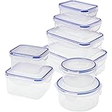 SIKITUT Set di Contenitori per Alimenti, Ermetica 8 Pezzi in Plastica Senza BPA,Adatto per Lavastoviglie,Congelatore,Microond