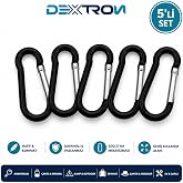 Dextron &Ccedil;ok Ama&ccedil;lı Mini Karabina Seti, Hafif ve Dayanıklı | 5'li ve 10'lu Set, G&uuml;&ccedil;l&uuml; Yay Mekanizması, Paslanmaz Malzeme, Anah