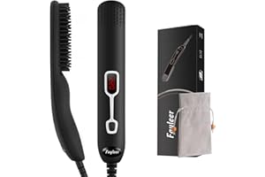 fayleer prostownica broda dla mężczyzn Szybka bezpieczna regulacja temperatury do 220°C Prostownica broda 2 w 1 jonowa szczotka do stylizacji brody i włosów