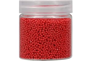 Bala&Fillic Size 2mm Round Seed Beads 10000pcs/110 Grams in Box 12/0 Red Small Craft Seed Beads for Making Jewelry Earring Bracelets Necklace (Red)