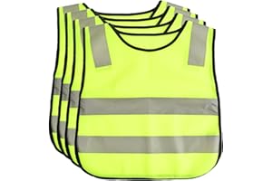 DAELESR Conjunto de Chaleco de Seguridad Reflectante Malla, Chaqueta de Alta Visibilidad, Hi Viz Vest, Chaleco de Seguridad Amarillo Fluorescentes para Al Aire Libre Correr