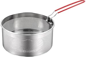 TENTA KITCHEN Passoire à pâtes, passoire à nouilles en acier inoxydable avec poignée amovible - Panier à pâtes en métal - Passoire de cuisine pour le lavage et l'ébullition à la vapeur (20 cm)