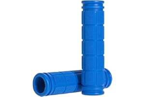 Demiawaking 1 paio Manopole Manubrio Bici Manopole per Manubri in Gomma Morbida Fexie Antiscivolo per BMX, MTB, Mountain Bike (Blu scuro)
