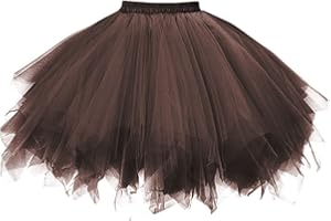 OBBUE Damen 1950er Vintage Ballett Blase Tutu Unregelm??ig T¨¹ll Retro Petticoat