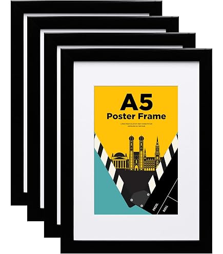 Black Photo Frame 8 x 6 Inch/A5 21x15cm Solid Wood Photo Frame