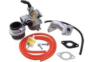 GOOFIT PZ19 Carburetor Air Filter Carburetor Rebuild Kit Replacement For 50cc 110cc 125cc Moped ATV Red