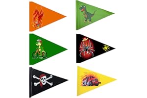 JAWUZ 6 pièce Drapeaux de sécurité de vélo pour enfants Drapeau réfléchissant Petit drapeau réfléchissant Drapeau de vélo pour enfants