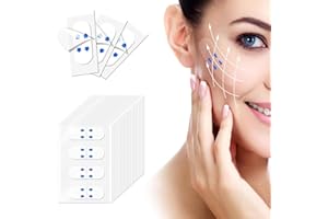 SGERUFZ 80 pezzi Facelifting Tape, Facelifting Tape invisibile per viso a forma di V, Lift Tape per viso per nascondere le rughe, Strumenti per facelifting per make-up