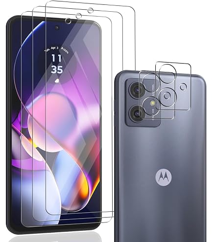 YBROY Vetro Temperato per Motorola Moto G54, [ 2 Pezzi] Pellicola Protettiva, 3D Copertura Completa Protezione Schermo, Durezza 9H, Senza Bolle