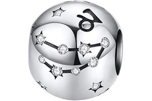 MARIA FONTE Charm New 2024 MariaFonte Compatibile Tutte Marche Bracciali Collane Zodiaco Segni Zodiacali Oroscopo Portafortuna Argento Compleanno Anniversario Originale Offerte Amicizia Mamma Bead Cuore Natale