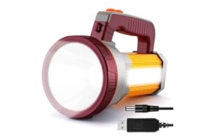 Lampe torche rechargeable Af-Wan portable puissante à LED super lumineuse 9000 mAh 7000 lumens avec lumière latérale Étanche charge USB Charge téléphone
