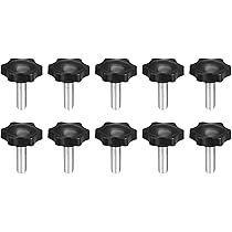 10 Stück Sterngriffschrauben M8x20mm - Rändelschrauben Schwarz Für Maschinen