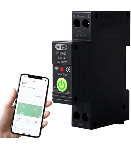 Interruttore WiFi Smart Da 63A - Controllo Da App, 3 Modalità Timer Per Elettrodomestici - Materiale Ignifugo