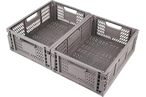 Spesh 2 Piezas Cajas de Almacenaje Plegables Mini Cajas de Almacenaje Cestas de Almacenaje Apilables Cajas de PláStico Plegables para Escritorio,Estantería,Cajón