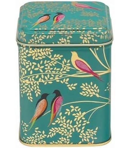 Sara Miller Chelsea Birds Blue Biscuit Barrel Metal Kitchen Storage Tin U