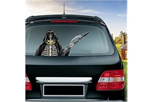 YULOONG Halloween noël voiture vitre arrière essuie-glace autocollants statiques coloré s'accroche décalcomanie décorations mignon fenêtre autocollant amovible réutilisable B7