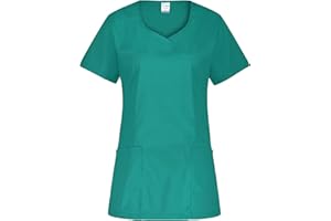 B-well Ines Casacca Medico Donna Divisa Infermiere Donna Uniformi Sanitarie Slim-Fit Divisa Sanitaria Donna a Manica Corta Scollo V