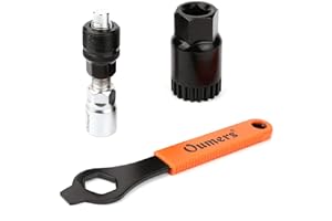 Oumers Extracteur de manivelle de vélo Et Remover de pédalier avec clé à molette 16mm, Outil d'enlèvement de manivelle de Bicyclette Outil de Traction de manivelle Kit Outils de réparation de la clé