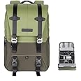 K&F Concept Beta Backpack 20L Camera Backpack | Lightweight Camera Bag for Photographers | Adjustable Dividers | Holds 4 Lenses, Camera, Tripod & 16" Laptop | Waterproof & Rain Cover | Army Green
