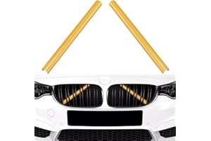 YZYUN Frontgrill Einsatz für F30 F32, Streifen Kühlergrill Einsätze Zierleiste Kompatibel mit BMW 3er 4er 2012-2019, F32 F30 320 328 330 335 428 435 (Gelb)