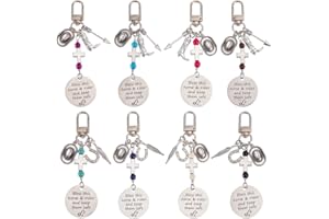 DELORIGIN 8Styles Horse Saddle And Bridle Charm Clip 8pc Horse Theme Tibetan Style Alloy Pendants Bless This Horse Rider Keep Safe Horse Stuff Horse Gifts for Women Hobby Horse Accessories Keychain