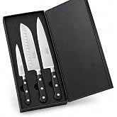 CUPERINOX - Professional Kitchen Knife Set 3 Pieces + Gift Case | Chef 20 cm, Santoku 18 cm and Universal 13 cm | High Precis