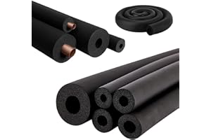 ANKEKOLYSTAR Isolation Tuyaux Chauffage Isolation pour Chauffage et Tube Climatisation 1.8m (noir, Ø 16mm)