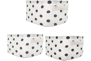 EASYLAVIE Panier de rangement en tissu imprimé - 20x15x15cm (B-3PCS)