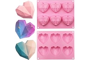 Shao hua HDWM Molde de silicona con forma de corazón, acrílico