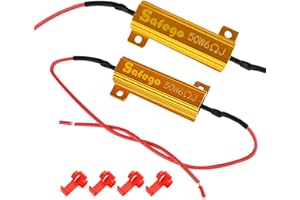 Safego 2 x 50W 6ohm Resistenze di Carico Per il LED Bulbi, Indicatore Lampeggiante di Errore Del Segnale