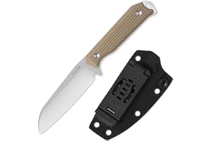 Kizer Begleiter Fix Feststehendes Messer, 3,75" AEB-L Sheepsfoot Klinge Jagdmesser mit G10 Griff, Survival Camping Outdoor Messer für Männer & Frauen 1045MS2