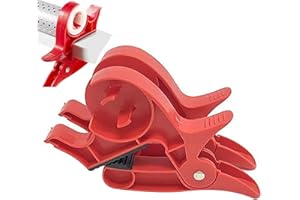 UOAESR 1 Pair Wrapping Paper Cutter, Tape Dispenser - 2 in 1 Gift Wrapping Tool with Built-in Cutter & Tape Holder | Christmas Paper Cutter Rapid Wrapper Gift Wrappings Station Accessories (Red)