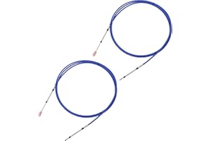 uxcell 2pcs 13ft Marine Throttle Shift Control Box Cable w/Clevis Blue