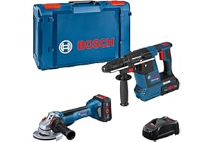 Bosch Professional Combo Kit Gws 18V-10 P + Gbh 18V-26 (Incl. 2 Batterie Procore18V 5.5Ah, Caricabatteria Gal 1880 Cv, in L-Boxx)