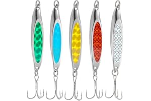 TUXIBIN 5 unids señuelo de Pesca de Metal Rebanada Cuchara Spinner cebos Tackle Mackeral Sastre señuelos YE-01