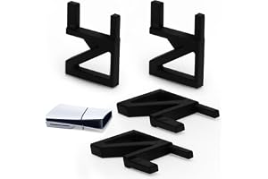 YIBEICO 4pcs Stand for PS5 Slim,Horizontal Stand Console Compatible with Sony PlayStation 5 Slim Digital Edition and Disc Edition (Black Square*4pcs)